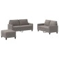 vidaXL 3-tlg. Sofagarnitur mit Kissen Taupe Stoff vidaXL 3-tlg. Sofagarnitur mit Kissen Taupe Stoff