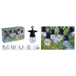 ProGarden LED Garten-Party-Lichterkette 50 Lampen Mehrfarbig