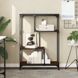 vidaXL Bücherregal Braun Eiche 81x36x115 cm Holzwerkstoff und Stahl