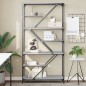 vidaXL Bücherregal Grau Sonoma 91x36x176 cm Holzwerkstoff und Stahl vidaXL Bücherregal Grau Sonoma 91x36x176 cm Holzwerkstoff und Stahl