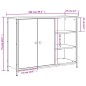 vidaXL Sideboard Sonoma-Eiche 100x33x75 cm Holzwerkstoff vidaXL Sideboard Sonoma-Eiche 100x33x75 cm Holzwerkstoff