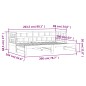 vidaXL Tagesbett Ausziehbar Weiß 80x200 cm Massivholz Kiefer vidaXL Tagesbett Ausziehbar Weiß 80x200 cm Massivholz Kiefer