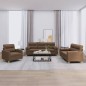vidaXL 3-tlg. Sofagarnitur mit Kissen Braun Stoff vidaXL 3-tlg. Sofagarnitur mit Kissen Braun Stoff