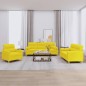 vidaXL 3-tlg. Sofagarnitur mit Kissen Hellgelb Stoff vidaXL 3-tlg. Sofagarnitur mit Kissen Hellgelb Stoff