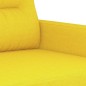 vidaXL 3-tlg. Sofagarnitur mit Kissen Hellgelb Stoff vidaXL 3-tlg. Sofagarnitur mit Kissen Hellgelb Stoff