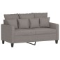 vidaXL 3-tlg. Sofagarnitur mit Kissen Taupe Stoff vidaXL 3-tlg. Sofagarnitur mit Kissen Taupe Stoff