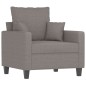 vidaXL 3-tlg. Sofagarnitur mit Kissen Taupe Stoff vidaXL 3-tlg. Sofagarnitur mit Kissen Taupe Stoff