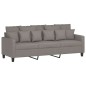 vidaXL 3-tlg. Sofagarnitur mit Kissen Taupe Stoff vidaXL 3-tlg. Sofagarnitur mit Kissen Taupe Stoff