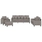 vidaXL 4-tlg. Sofagarnitur mit Kissen Taupe Stoff vidaXL 4-tlg. Sofagarnitur mit Kissen Taupe Stoff