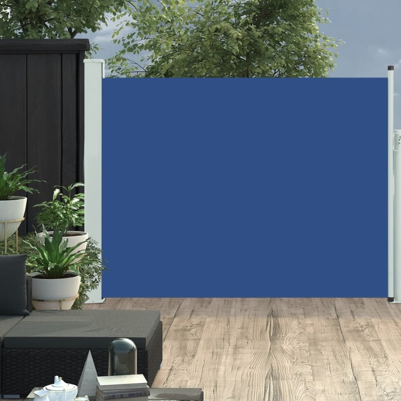 vidaXL Ausziehbare Seitenmarkise 140×500 cm Blau vidaXL Ausziehbare Seitenmarkise 140×500 cm Blau