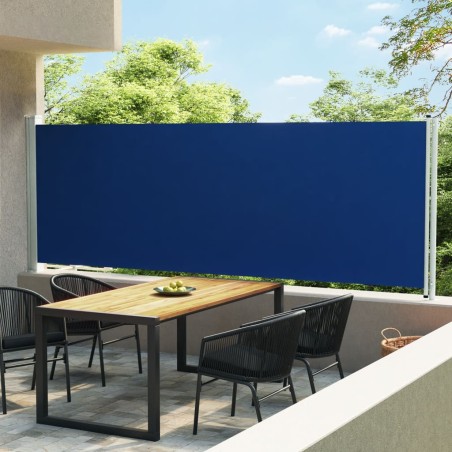 vidaXL Ausziehbare Seitenmarkise 600x160 cm Blau