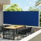 vidaXL Ausziehbare Seitenmarkise 600x160 cm Blau vidaXL Ausziehbare Seitenmarkise 600x160 cm Blau