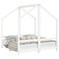 vidaXL Kinderbett Weiß 2x(70x140) cm Massivholz Kiefer vidaXL Kinderbett Weiß 2x(70x140) cm Massivholz Kiefer