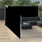 vidaXL Ausziehbare Seitenmarkise Schwarz 140 x 1000 cm vidaXL Ausziehbare Seitenmarkise Schwarz 140 x 1000 cm