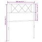 vidaXL Kopfteil Metall Schwarz 100 cm vidaXL Kopfteil Metall Schwarz 100 cm