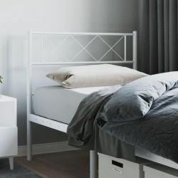 vidaXL Kopfteil Metall Weiß 75 cm