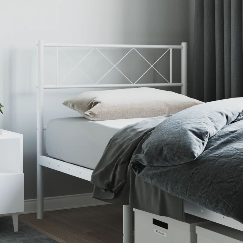 vidaXL Kopfteil Metall Weiß 75 cm vidaXL Kopfteil Metall Weiß 75 cm