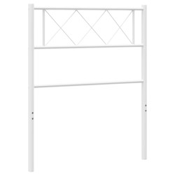 vidaXL Kopfteil Metall Weiß 75 cm
