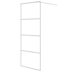 vidaXL Duschwand für Begehbare Dusche Weiß 80x195 cm ESG-Klarglas