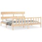 vidaXL Massivholzbett mit Kopfteil 200x200 cm vidaXL Massivholzbett mit Kopfteil 200x200 cm