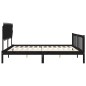vidaXL Massivholzbett mit Kopfteil Schwarz 200x200 cm vidaXL Massivholzbett mit Kopfteil Schwarz 200x200 cm