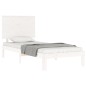 vidaXL Massivholzbett mit Kopfteil Weiß 90x200 cm vidaXL Massivholzbett mit Kopfteil Weiß 90x200 cm