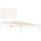 vidaXL Massivholzbett mit Kopfteil Weiß 90x200 cm vidaXL Massivholzbett mit Kopfteil Weiß 90x200 cm
