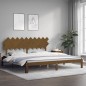 vidaXL Massivholzbett mit Kopfteil Honigbraun 200x200 cm