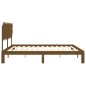 vidaXL Massivholzbett mit Kopfteil Honigbraun 200x200 cm