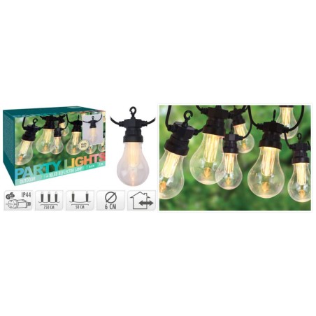 ProGarden LED Garten-Lichterkette 10 Lampen 3,2 V