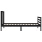 vidaXL Massivholzbett mit Kopfteil Schwarz 90x200 cm vidaXL Massivholzbett mit Kopfteil Schwarz 90x200 cm