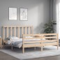 vidaXL Massivholzbett mit Kopfteil vidaXL Massivholzbett mit Kopfteil