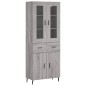 Highboard Grau Sonoma 69,5x34x180 cm Holzwerkstoff Highboard Grau Sonoma 69,5x34x180 cm Holzwerkstoff