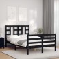 vidaXL Massivholzbett mit Kopfteil Schwarz 120x200 cm vidaXL Massivholzbett mit Kopfteil Schwarz 120x200 cm