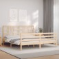 vidaXL Massivholzbett mit Kopfteil vidaXL Massivholzbett mit Kopfteil