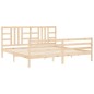 vidaXL Massivholzbett mit Kopfteil 200x200 cm vidaXL Massivholzbett mit Kopfteil 200x200 cm