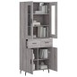 Highboard Grau Sonoma 69,5x34x180 cm Holzwerkstoff Highboard Grau Sonoma 69,5x34x180 cm Holzwerkstoff