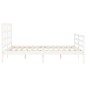 vidaXL Massivholzbett mit Kopfteil Weiß 160x200 cm vidaXL Massivholzbett mit Kopfteil Weiß 160x200 cm