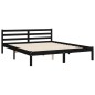 vidaXL Massivholzbett mit Kopfteil Schwarz 160x200 cm vidaXL Massivholzbett mit Kopfteil Schwarz 160x200 cm
