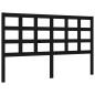 vidaXL Massivholzbett mit Kopfteil Schwarz 160x200 cm vidaXL Massivholzbett mit Kopfteil Schwarz 160x200 cm