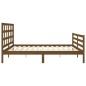 vidaXL Massivholzbett mit Kopfteil Honigbraun 200x200 cm vidaXL Massivholzbett mit Kopfteil Honigbraun 200x200 cm