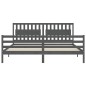 vidaXL Massivholzbett mit Kopfteil Grau 200x200 cm vidaXL Massivholzbett mit Kopfteil Grau 200x200 cm