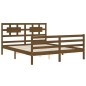 vidaXL Massivholzbett mit Kopfteil Honigbraun 160x200 cm vidaXL Massivholzbett mit Kopfteil Honigbraun 160x200 cm
