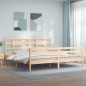 vidaXL Massivholzbett mit Kopfteil vidaXL Massivholzbett mit Kopfteil