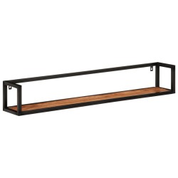 vidaXL Wandregale 2 Stk. 110x17x17 cm Massivholz Akazie und Eisen