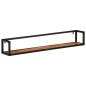 vidaXL Wandregale 2 Stk. 110x17x17 cm Massivholz Akazie und Eisen vidaXL Wandregale 2 Stk. 110x17x17 cm Massivholz Akazie und Eisen