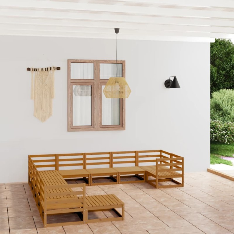 vidaXL 11-tlg. Garten-Lounge-Set Massivholz Kiefer vidaXL 11-tlg. Garten-Lounge-Set Massivholz Kiefer