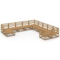vidaXL 11-tlg. Garten-Lounge-Set Massivholz Kiefer vidaXL 11-tlg. Garten-Lounge-Set Massivholz Kiefer