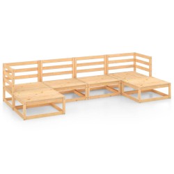 vidaXL 6-tlg. Garten-Lounge-Set Massivholz Kiefer