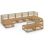vidaXL 9-tlg. Garten-Lounge-Set Massivholz Kiefer vidaXL 9-tlg. Garten-Lounge-Set Massivholz Kiefer